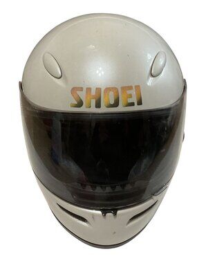 Shoei Z-11 DOT App Motorcycle Helmet Sz Large Pearl White w/ Flip-Up Visor As Is